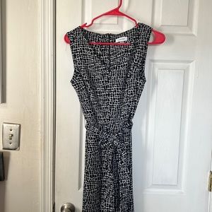 Calvin Klein black and white geometric jumpsuit